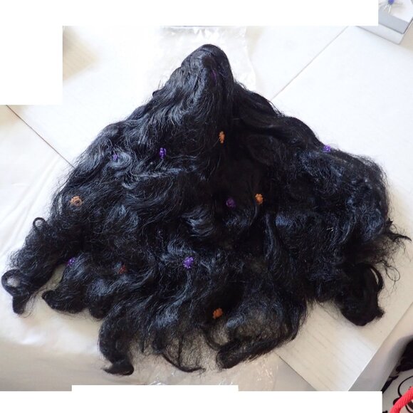 Rubies Masquerade Wigs Black with Purple and Orange Spiders - Picture 1 of 5